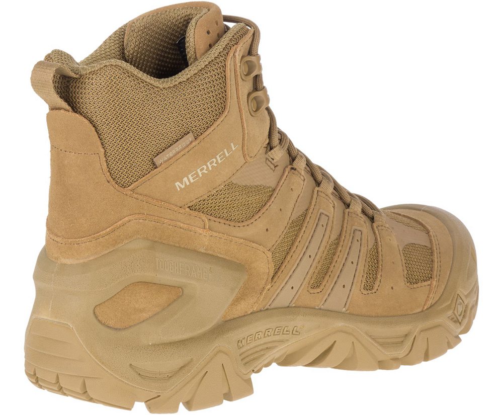Merrell Boots Khaki - Strongfield Tactical 6\" Waterproof - Mens 05WZFMQJT